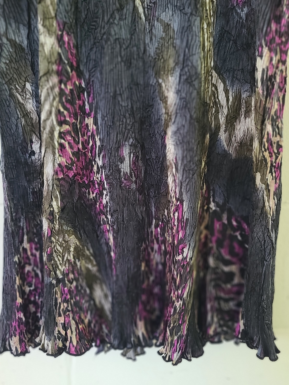 VTG Y2K Alberto Makali Crinkle Empire Dress Women boho Whimsygoth Fairy Size 1X - Picture 4 of 9